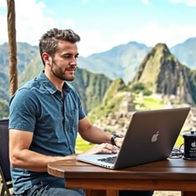 a digital nomad observe the compliance protocols working in Peru